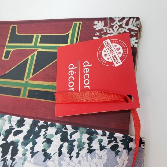 Noel Christmas Snowman with Glitter Accent Hanging Sign Holiday Decor 14" - Picture 8 of 9